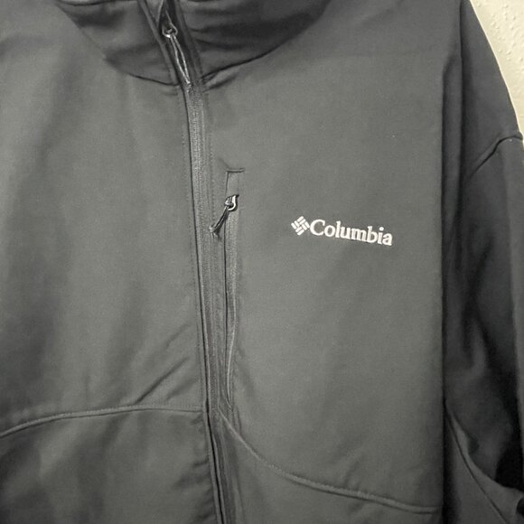 Columbia Men's Ascender Softshell Front-zip Jacket 5X MSRP $130 Black New - Picture 12 of 15